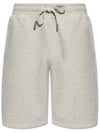 Organic Cotton Fleece Shorts Heather Ash Grey - AMI - BALAAN 1