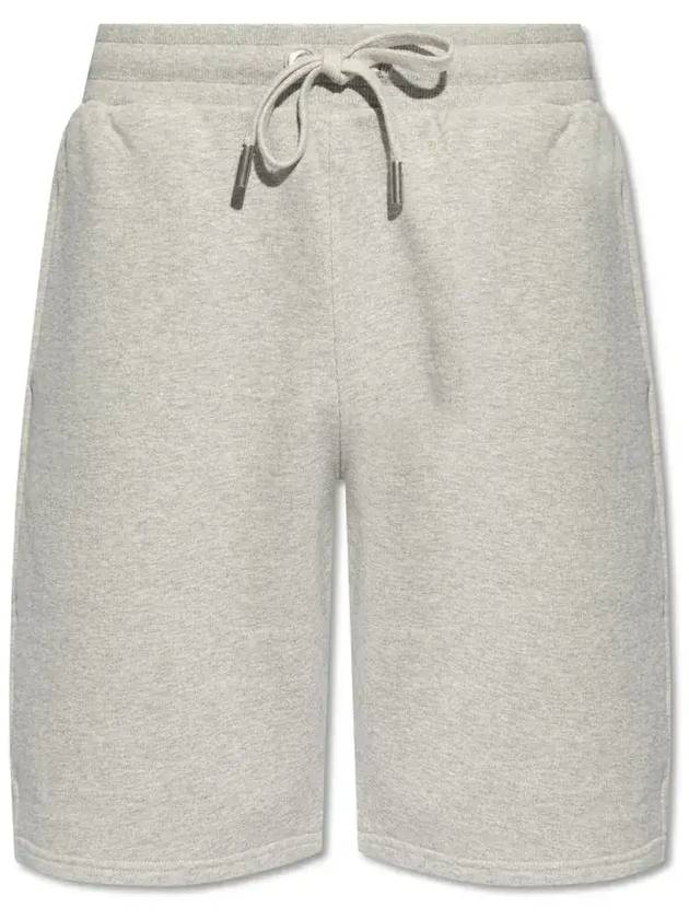 Organic Cotton Fleece Shorts Heather Ash Grey - AMI - BALAAN 1