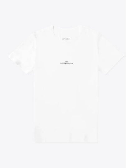 Reverse Embroidered Logo Stitched Cotton Short Sleeve T-Shirt White - MAISON MARGIELA - BALAAN 2