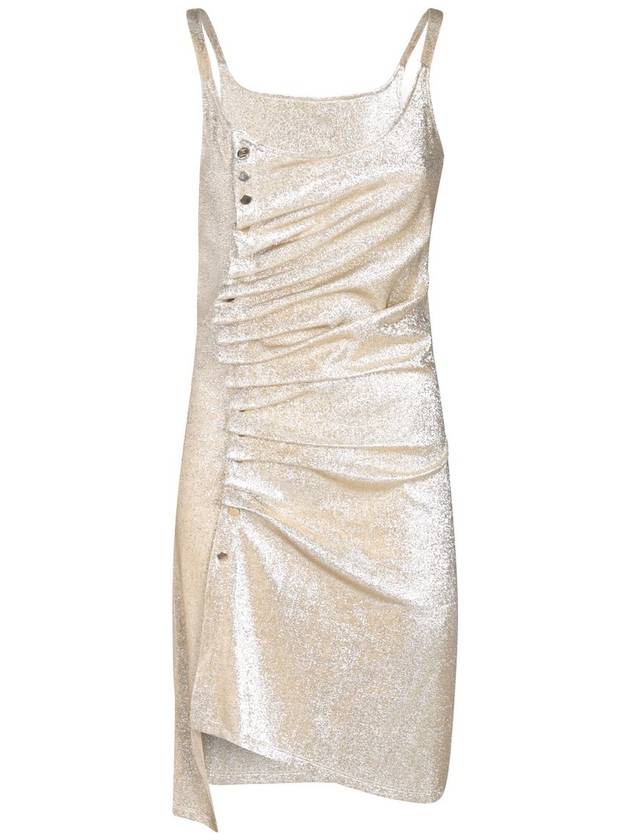 Rabanne Asymmetric Midi Dress With Front Drapery - PACO RABANNE - BALAAN 2