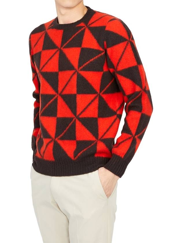 Crew Neck Lambswool Knit Top Red - DRUMOHR - BALAAN 6