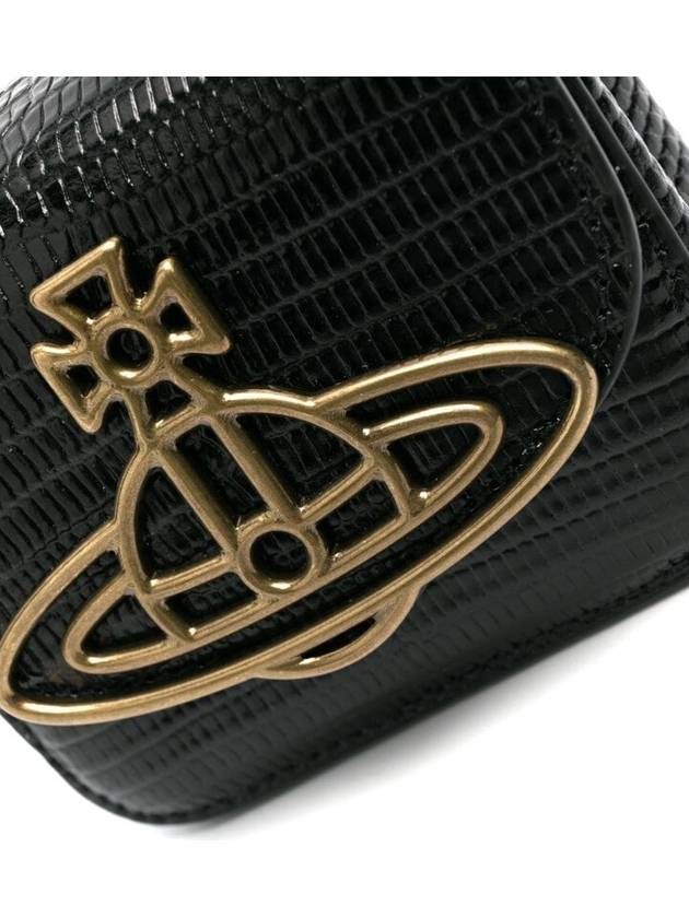 Lizard Leather Mini Bag Black - VIVIENNE WESTWOOD - BALAAN 5