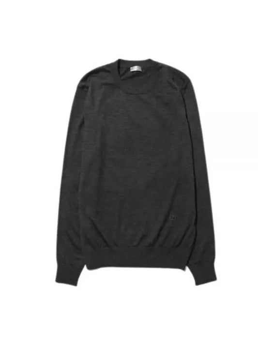 CD Icon Signature Cashmere Jersey Knit Top Dark Grey - DIOR - BALAAN 2