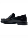 Monogram Penny Leather Loafer Black - SAINT LAURENT - BALAAN 4