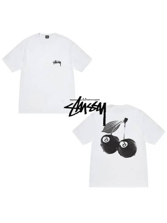 Cherries Short Sleeve T-Shirt White - STUSSY - BALAAN 2