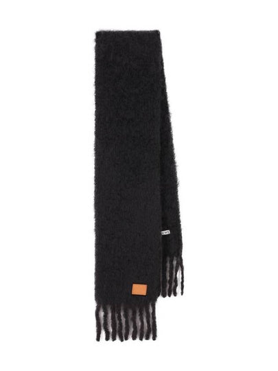 Anagram Fringe Mohair Scarf Black - LOEWE - BALAAN 2