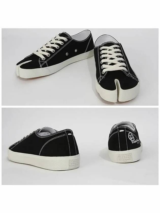 Tabi Canvas Low Top Sneakers Black - MAISON MARGIELA - BALAAN 3