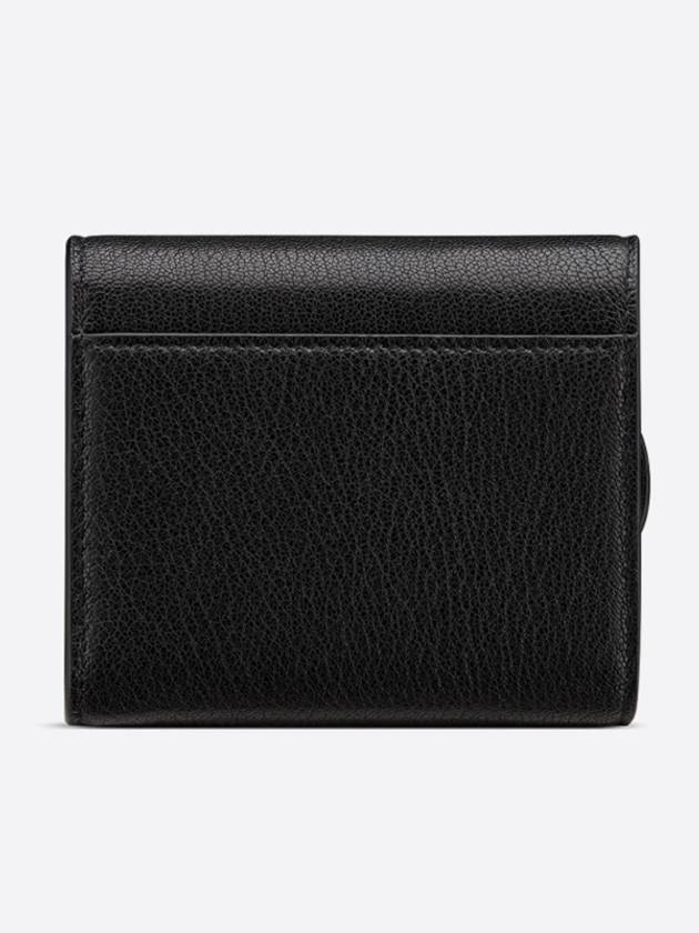 Saddle Lotus Goatskin Half Wallet Black - DIOR - BALAAN 5