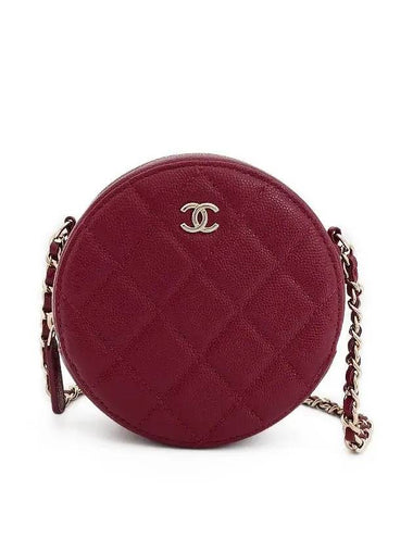 Chain shoulder tambourine bag Bordeaux gold caviar 4ET0611 - CHANEL - BALAAN 1