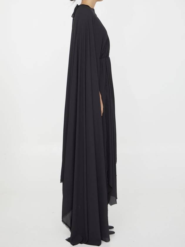 black all in asymmetrical dress 768709TGO081000 B0560955650 - BALENCIAGA - BALAAN 4