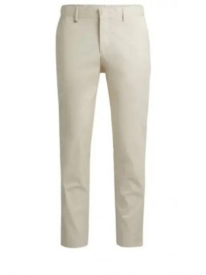 Stretch Cotton Straight Pants Ivory - HUGO BOSS - BALAAN 2