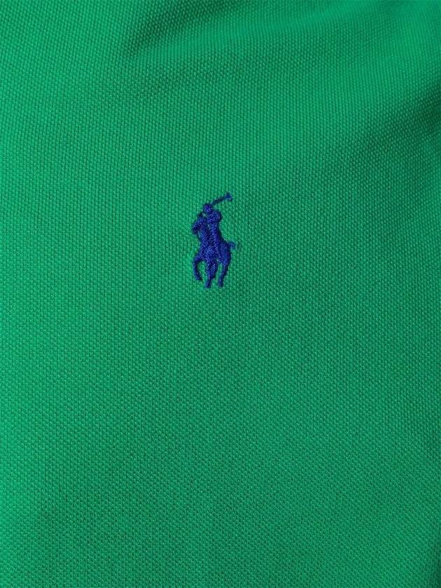 blue embroidered logo short sleeve PK shirt green - POLO RALPH LAUREN - BALAAN.