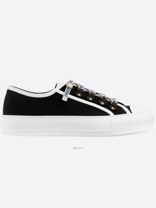 Walk'N' Low Top Sneakers Canvas Black - DIOR - BALAAN 4