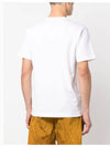 Logo Patch Cotton Short Sleeve T-Shirt White - STONE ISLAND - BALAAN 3