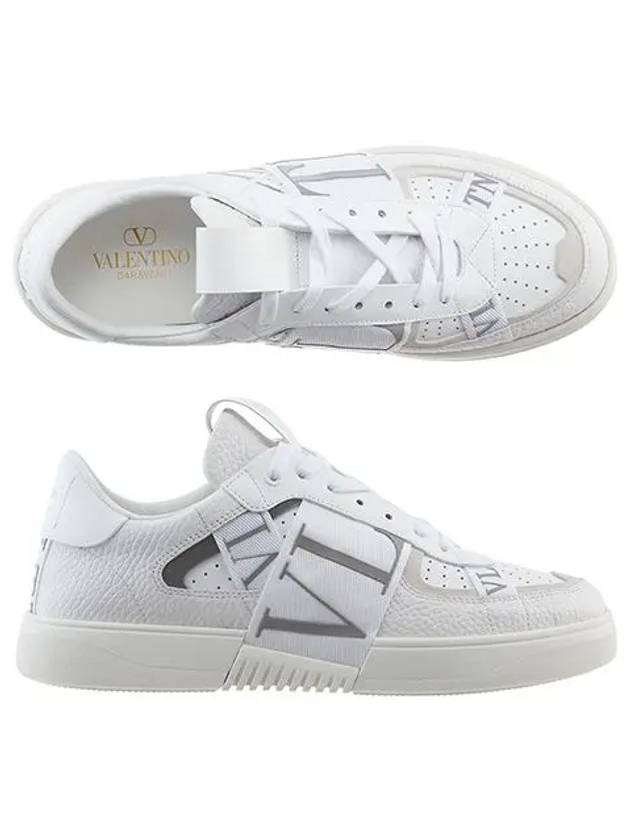 VL7N Band Leather Low Top Sneakers White - VALENTINO - BALAAN 2