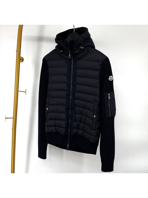 Knit padding hood zip up navy size S - MONCLER - BALAAN 1