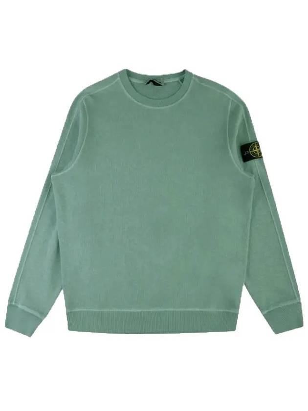 Logo Patch Crew Neck Sweatshirt Light Green - STONE ISLAND - BALAAN 2