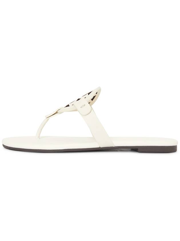 Miller Soft Leather Flip Flops White - TORY BURCH - BALAAN 5