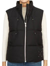 Women's Logo Patch Zipper Padded Vest Black - MOOSE KNUCKLES - BALAAN 3