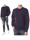 Diagonal Raised Fleece Sweatshirt Navy - CP COMPANY - BALAAN 2