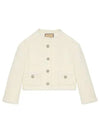 Wool Blazer Metal GG Button Jacket Ivory - GUCCI - BALAAN 2