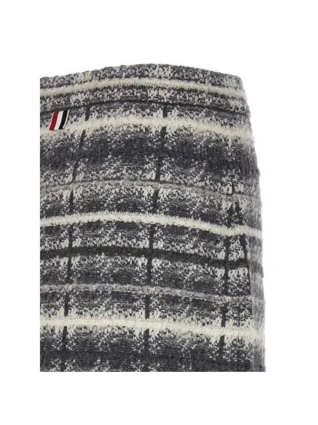 Tartan Check H Line Skirt Grey - THOM BROWNE - BALAAN 5