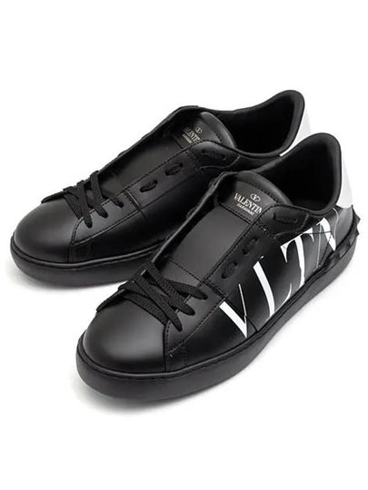 VLTN Open Low Top Sneakers Black - VALENTINO - BALAAN 2