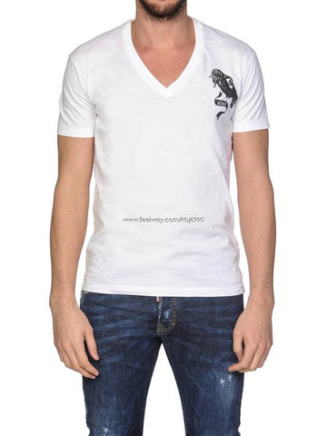 Men's New Vneck Short Sleeve TShirt S74GD0023 - DSQUARED2 - BALAAN 1