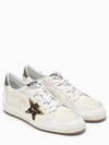 Men's Black Tab Ballstar Leather Low Top Sneakers White - GOLDEN GOOSE - BALAAN 3