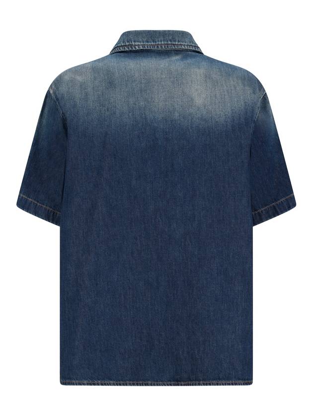 Garavani Denim Short Sleeve Shirt Blue - VALENTINO - BALAAN 3