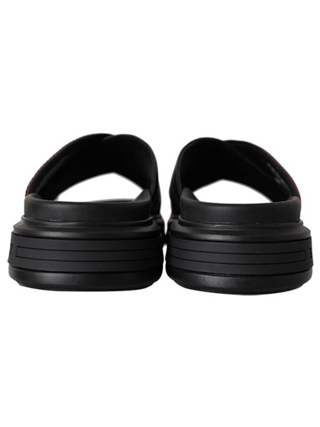 Jake T Strap Logo Slippers Black MSS023 VT014 I921 - BALLY - BALAAN 6