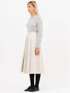 Front Tuck Flare Pleated Skirt Cream - JUN BY JUN K - BALAAN 3