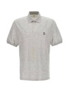 Logo Cotton Polo Shirt Grey - BRUNELLO CUCINELLI - BALAAN 1