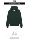 Mini Heart Logo Patch Embroidered Hoodie Green - AMI - BALAAN 3