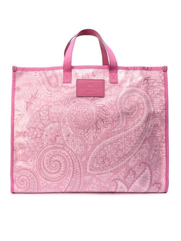 Liquid Paisley Large Tote Bag Pink - ETRO - BALAAN 1