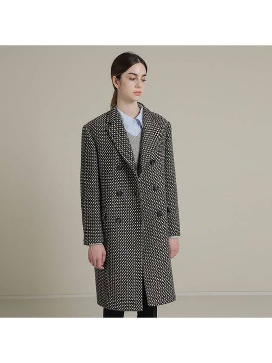 Super fine wool double coat ebony check - RS9SEOUL - BALAAN 2