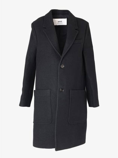 Two Button Wool Single Coat Black - AMI - BALAAN 2