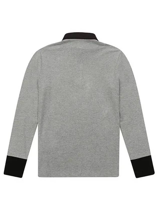 Women s color combination ribbed long sleeved T shirt 9102LXLR L GREY - BLACK&WHITE - BALAAN 2