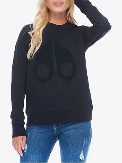 Women's Moose Logo Sweatshirt Black MK4700LS - MOOSE KNUCKLES - BALAAN 2