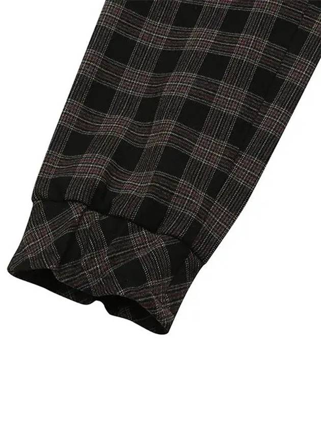 Women’s Check Semi-Jogger Pants 5082LBWPBLACK - BLACK&WHITE - BALAAN 4