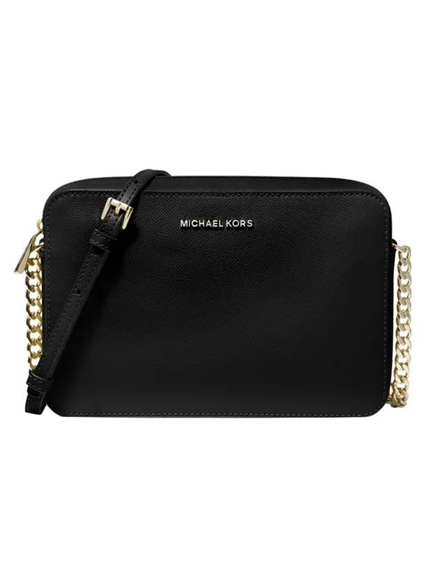 Jet Set Large Saffiano Cross Bag Black - MICHAEL KORS - BALAAN 1