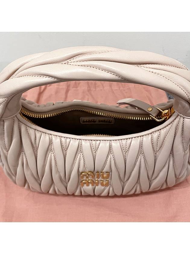 Wander Materasse Nappa Leather Mini Hobo Tote Bag Nude Pink - MIU MIU - BALAAN 10