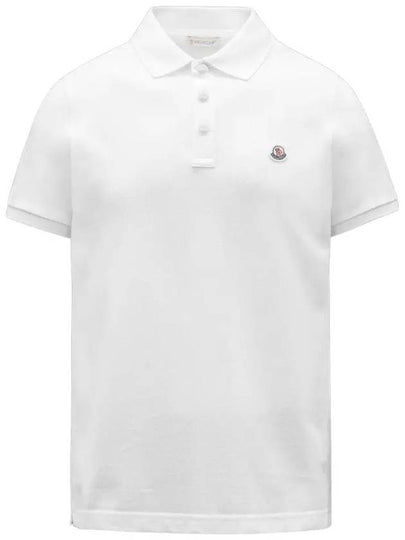 Logo Polo Shirt Optical White - MONCLER - BALAAN 2