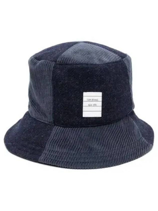 Funmix Shetland Quarter Bucket Hat Navy - THOM BROWNE - BALAAN 2