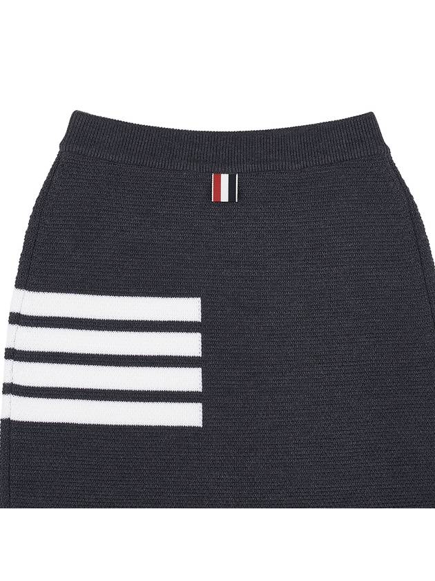 Women's Fine Merino Wool 4 Bar Stitch Pencil Skirt Dark Grey - THOM BROWNE - BALAAN 6