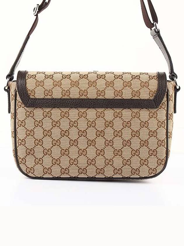 GG Monogram canvas flap messenger bag beige - GUCCI - BALAAN 4