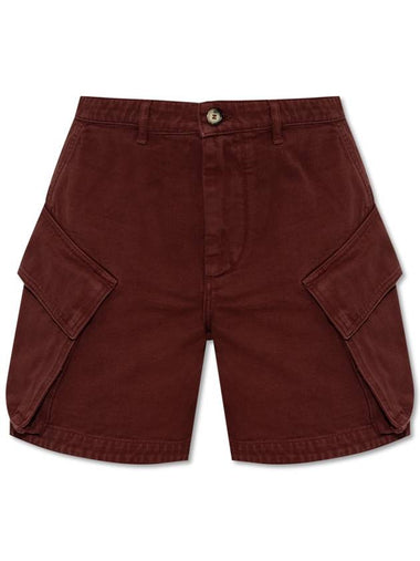 JW Anderson Denim Shorts, Women's, Burgundy - JW ANDERSON - BALAAN 1