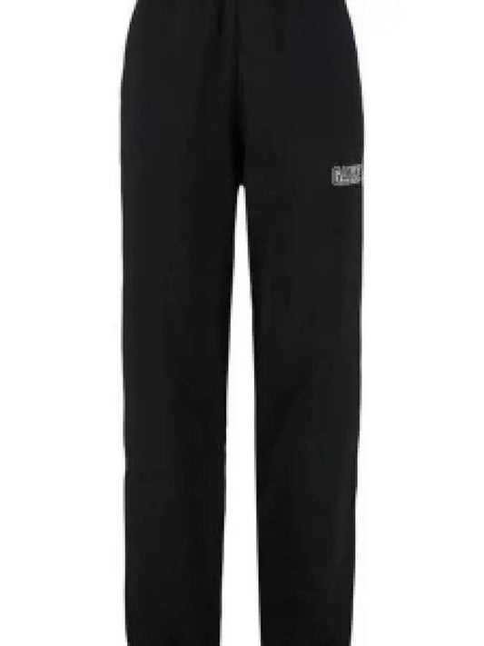 Side Logo Cotton Jogger Track Pants Black - GANNI - BALAAN 2