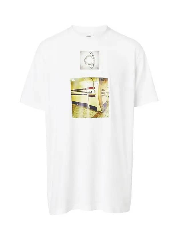 Overfit Cotton Short Sleeve T-shirt White - BURBERRY - BALAAN 3