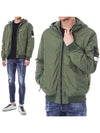 Wappen Patch Nylon Crinklips Hooded Jacket Green - STONE ISLAND - BALAAN 2